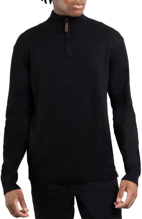 Mock Neck Quarter Zip Sweater