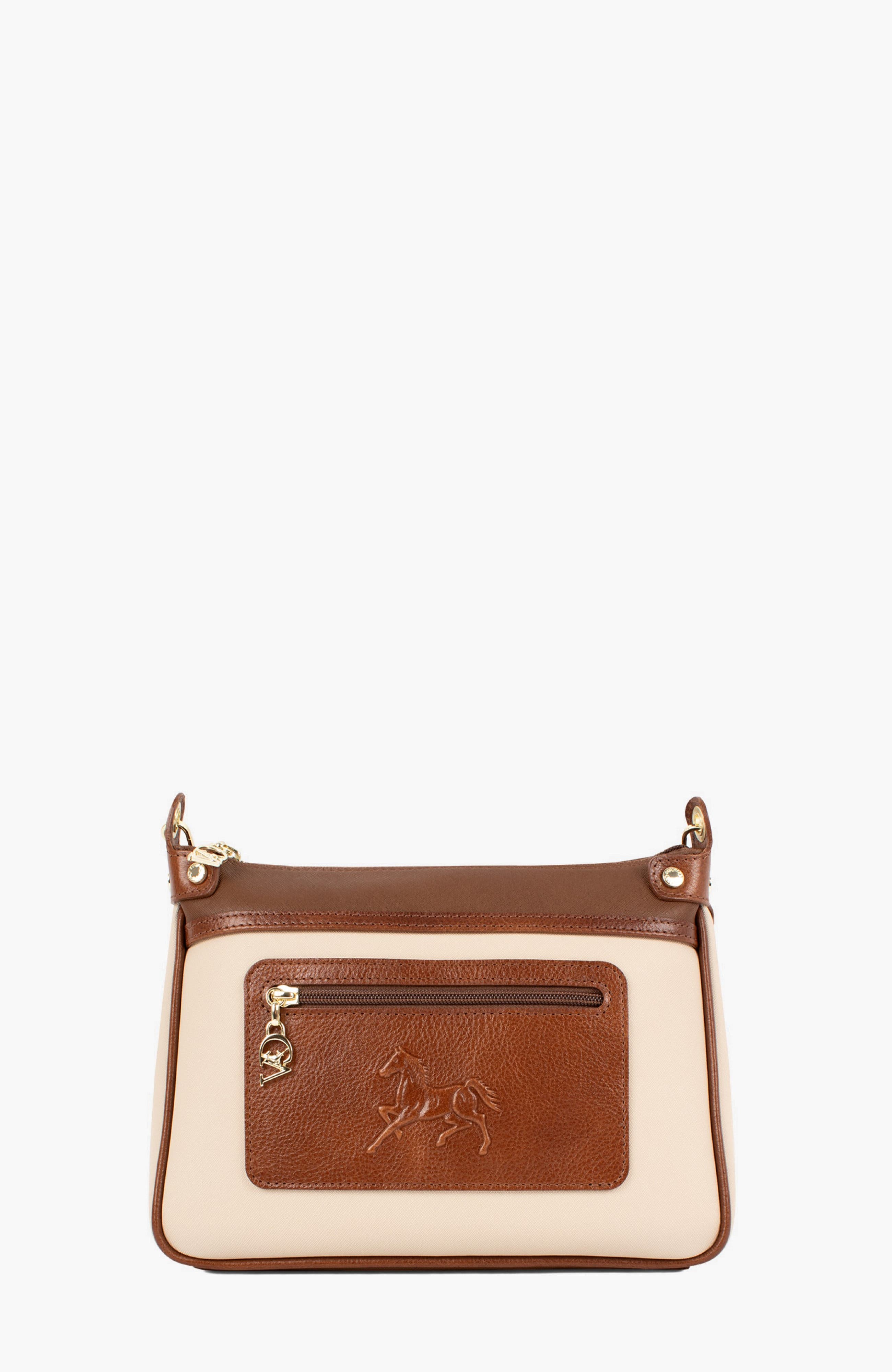 Horse By Cavalinho Crossbody Shoulder Bag 592, Main, color, Camel Brown / Beige