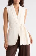 T Tahari Belted Tuxedo Vest