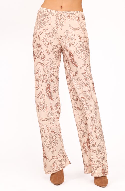 Petal And Pup Petal & Pup Rosalie Pull-on Satin Wide Leg Pants In Nude