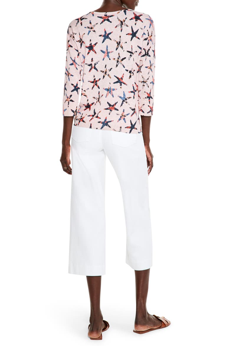 Stargazing Cotton & Linen Blend Sweater, Alternate, color, PINK MULTI