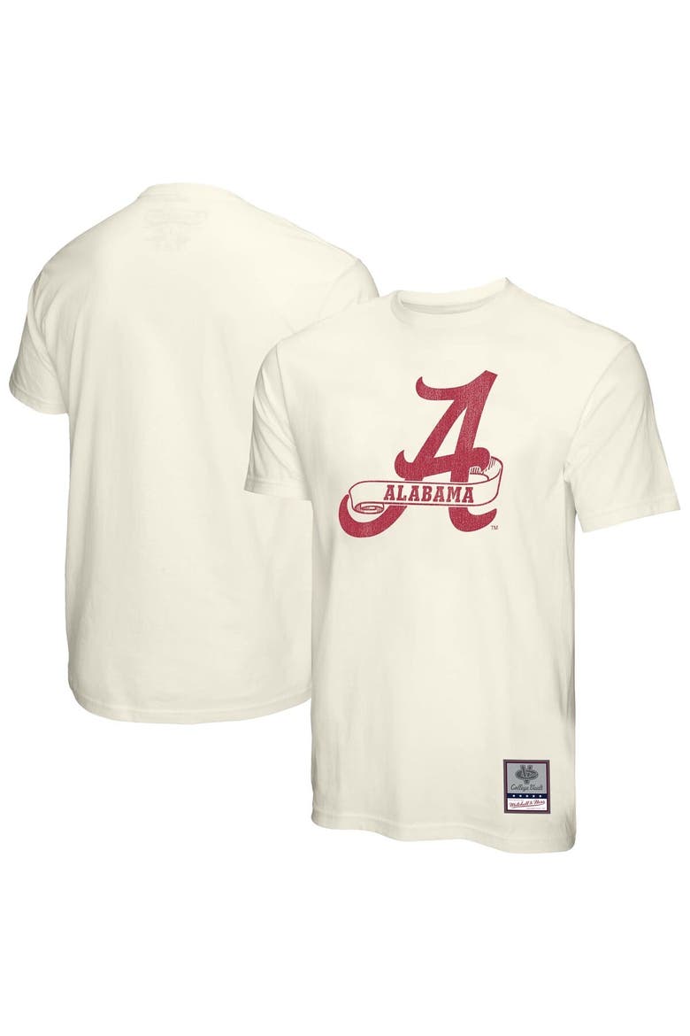 Men's Mitchell & Ness  Cream Alabama Crimson Tide Vintage Tone T-Shirt, Main, color, Cream