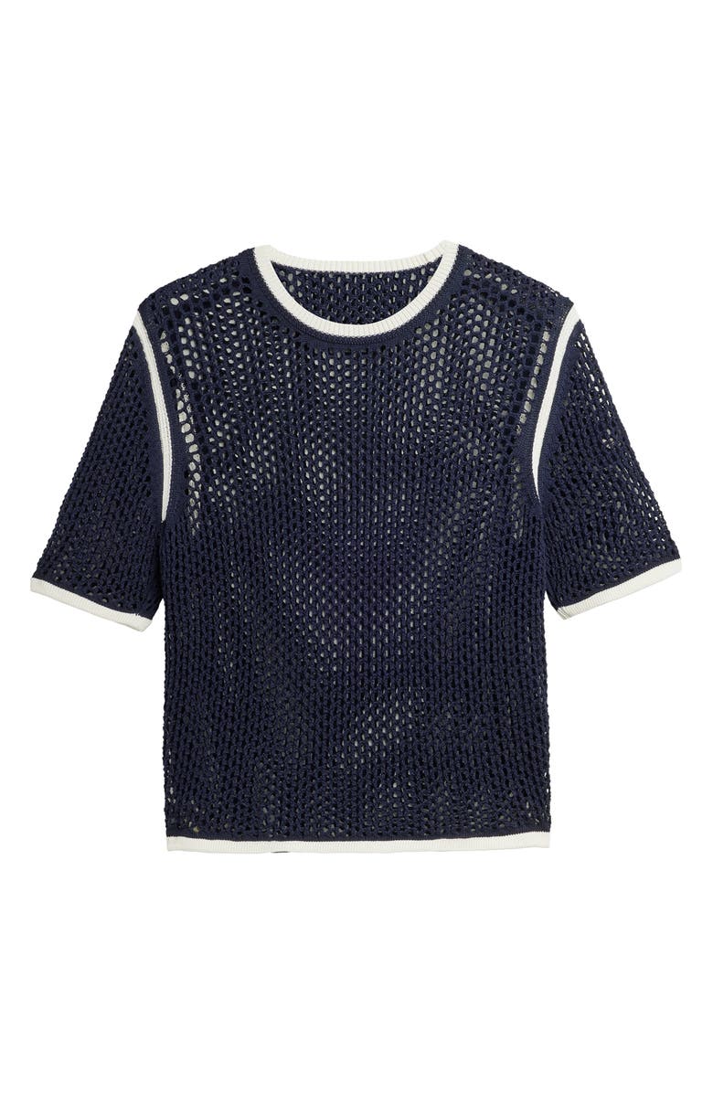 ADIDAS X WALES BONNER Openwork Knit T-Shirt, Alternate, color, Night Navy