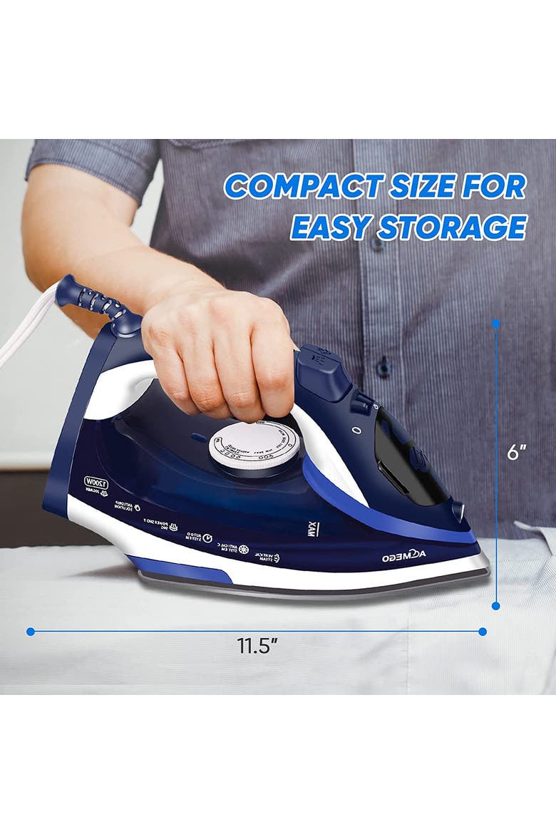 Steam Iron for Clothes, Alternate, color, Blue