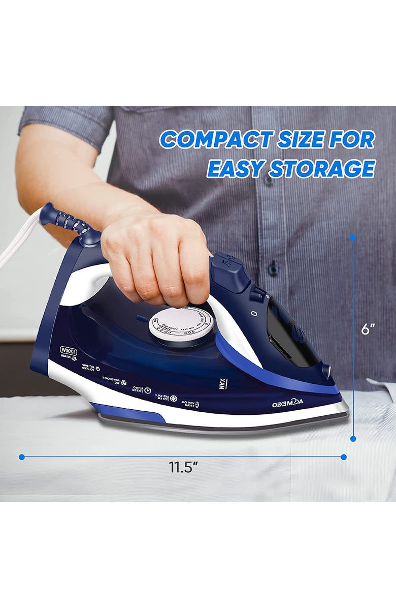 AEMEGO Steam Iron for Clothes, Alternate, color, Blue