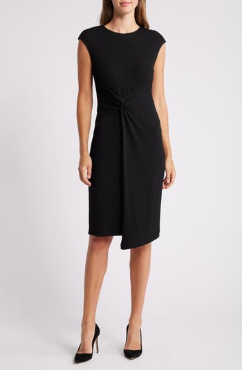 Anne Klein Twist Front Cap Sleeve Dress Nordstrom