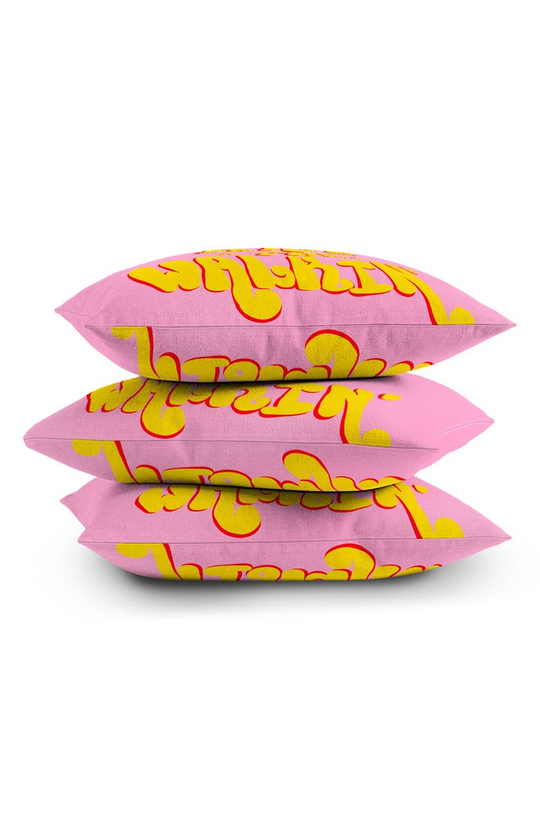 Deny Designs Nancy Throw Pillow, Alternate, color, Pink