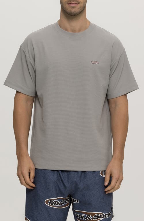 Maui And Sons Maui & Sons Surface Oversize Ribbed Cotton T-shirt In Grey