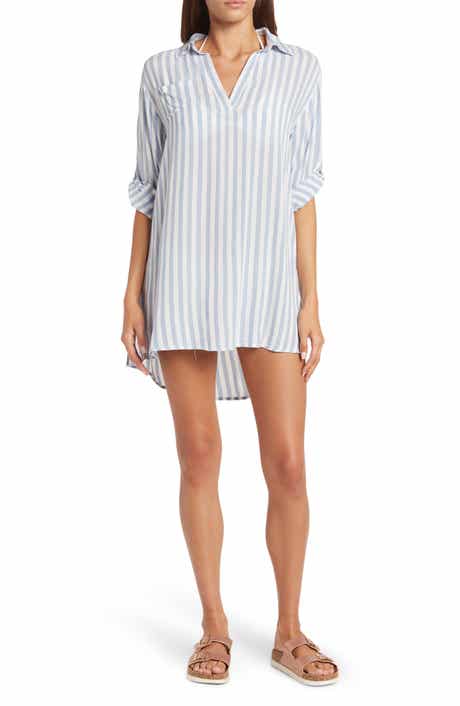 BOHO ME Yarn Dye Stripe Cover-Up Tunic