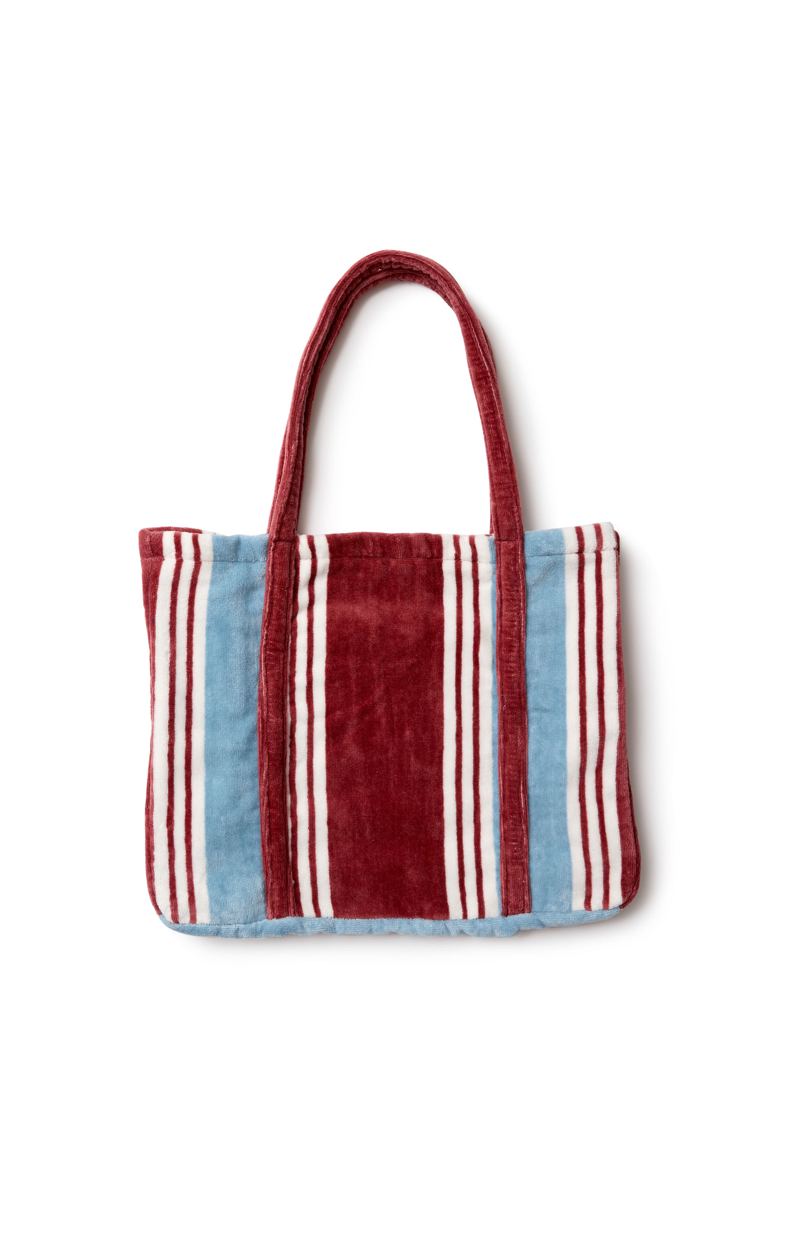 College Striped Towelling Beach Tote Bag, Alternate, color, Earth Red