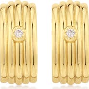 Luv AJ The Ridged Positano Stud Earrings