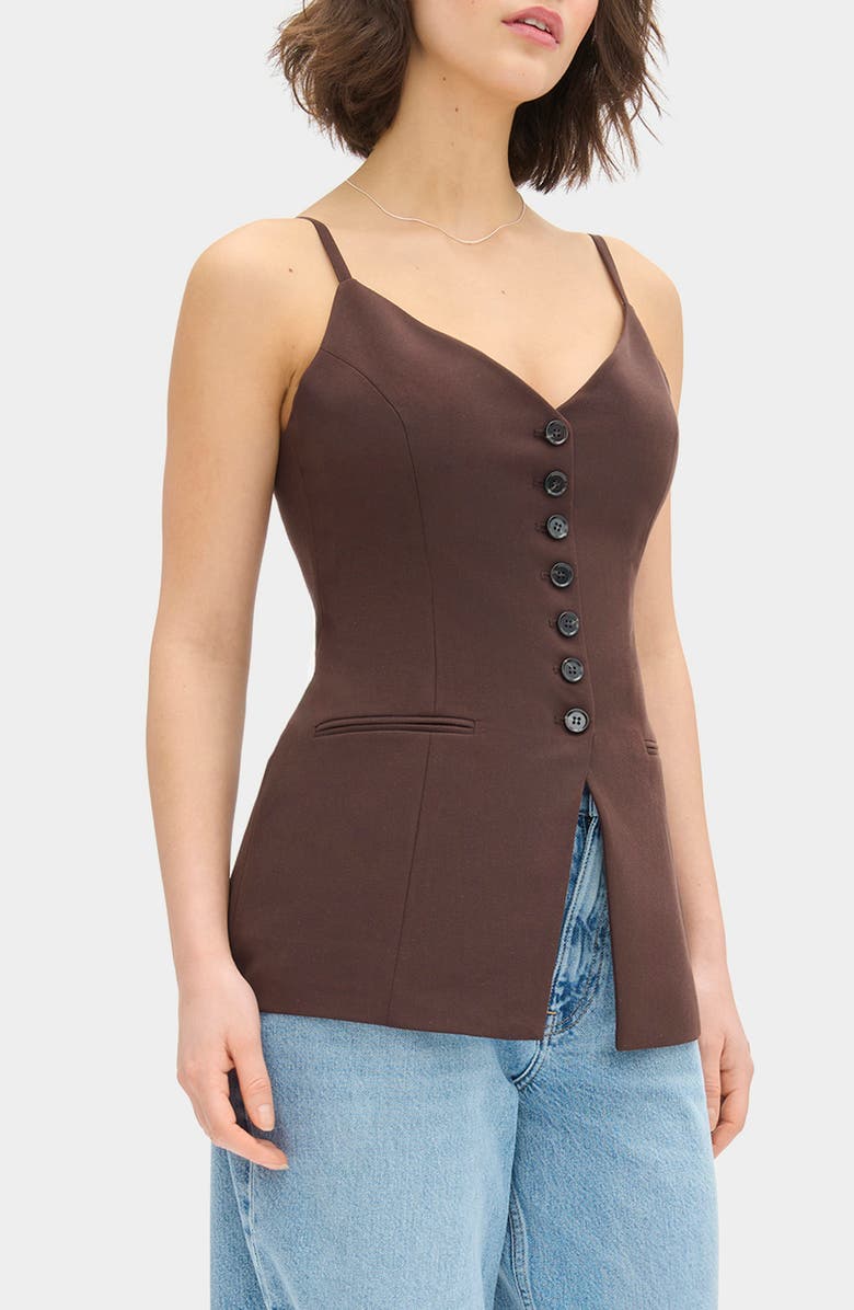 ALIGNE Manhattan Sleeveless Top, Alternate, color, Chocolate