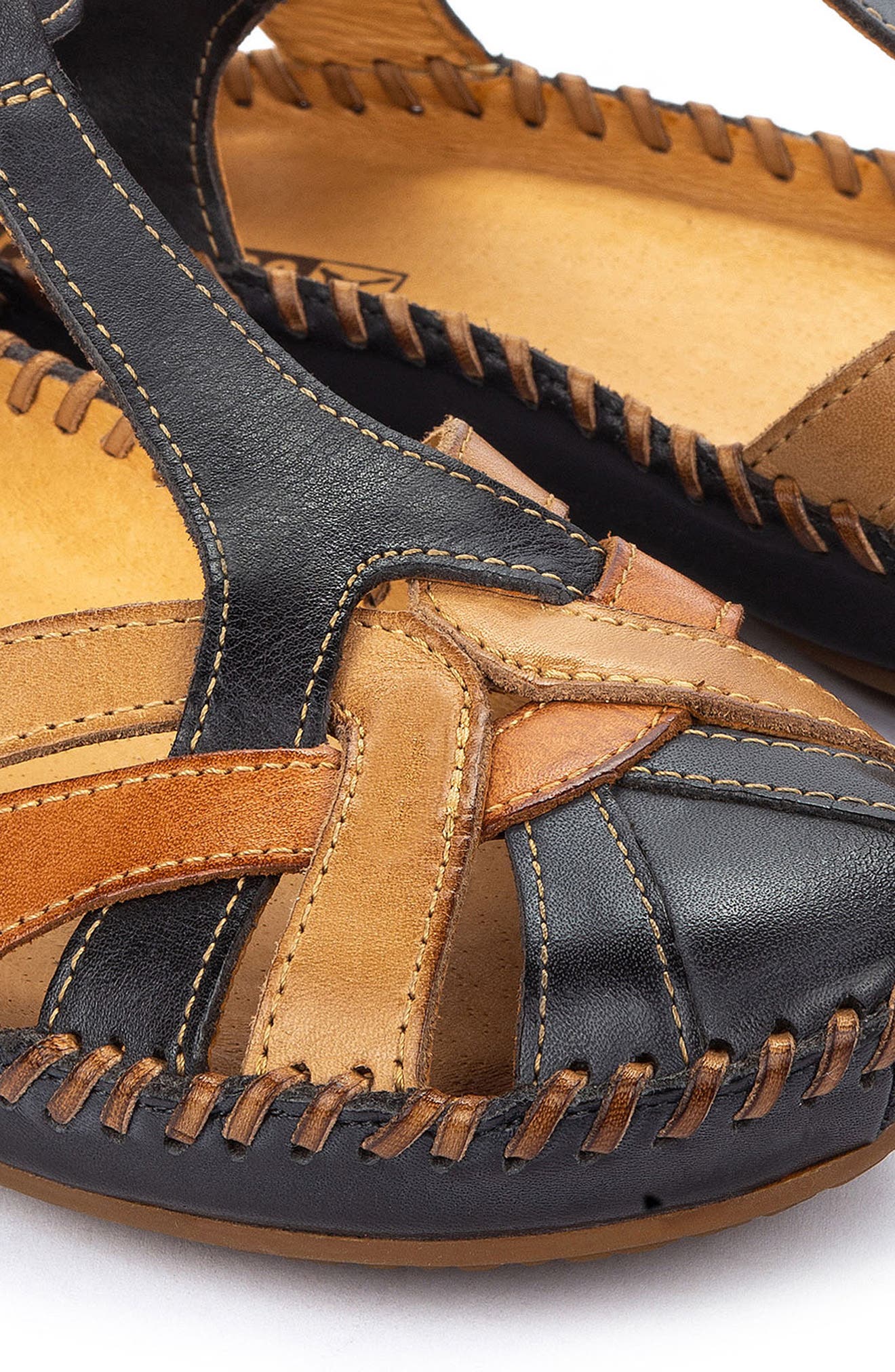 'P. Vallarta 655' T-Strap Sandal, Alternate, color, NAVY BLUE BRANDY
