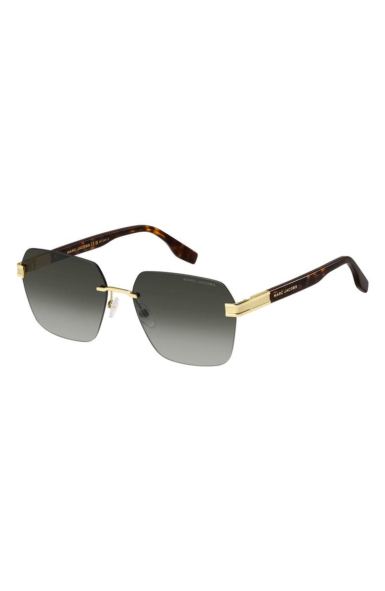 Marc Jacobs 61mm Gradient Rectangular Sunglasses, Alternate, color,