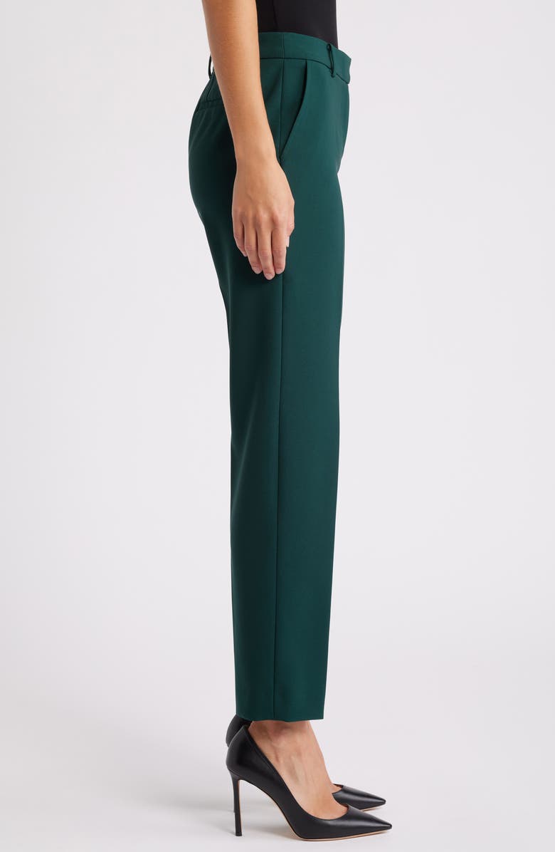 Anne Klein Ankle Straight Leg Trousers, Alternate, color, Pine Forest
