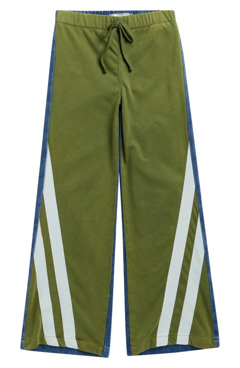 Kids' French Terry & Denim Track Pants (Big Kid)