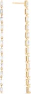 LANA 14K Gold Baguette Diamond Tennis Earrings