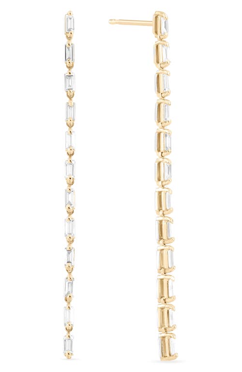 LANA LANA BAGUETTE DIAMOND TENNIS EARRINGS