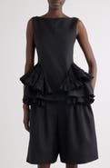 Dries Van Noten Casey Ruffle Wool & Silk Top