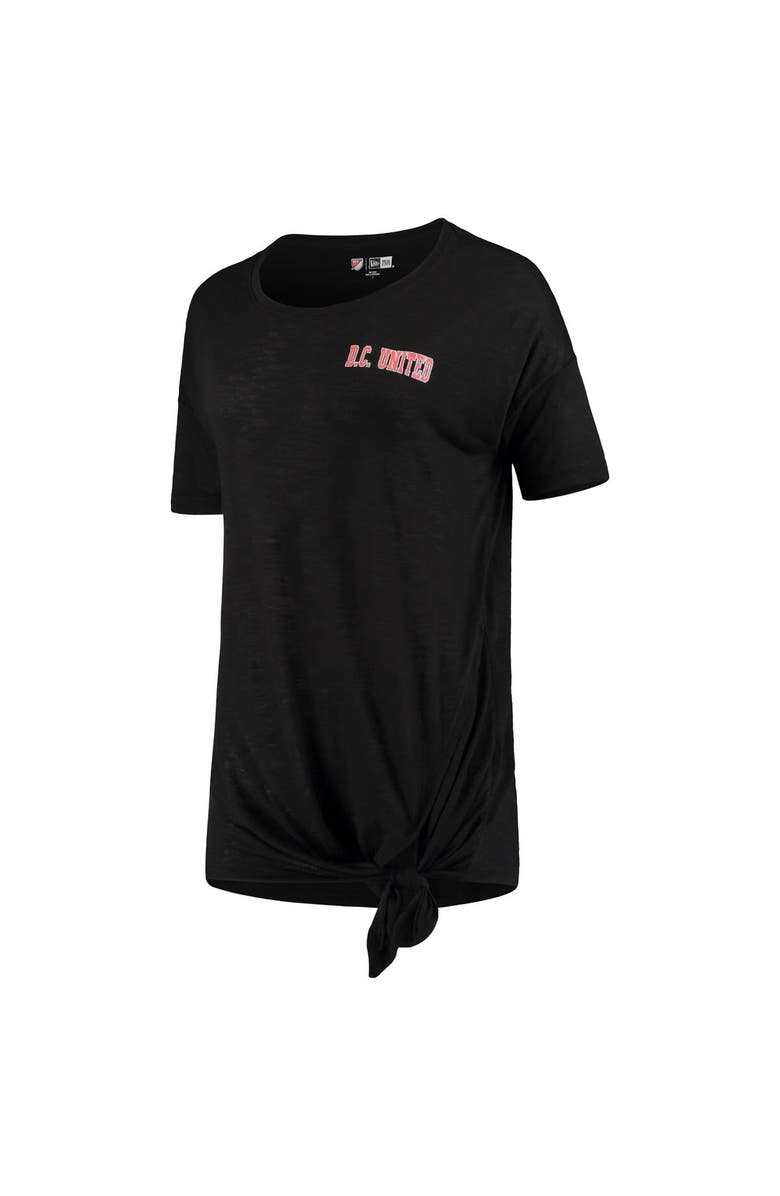 5TH AND OCEAN BY NEW ERA Women's 5th & Ocean by New Era Black D.C. United Slub Scoop Neck T-Shirt, Alternate, color,