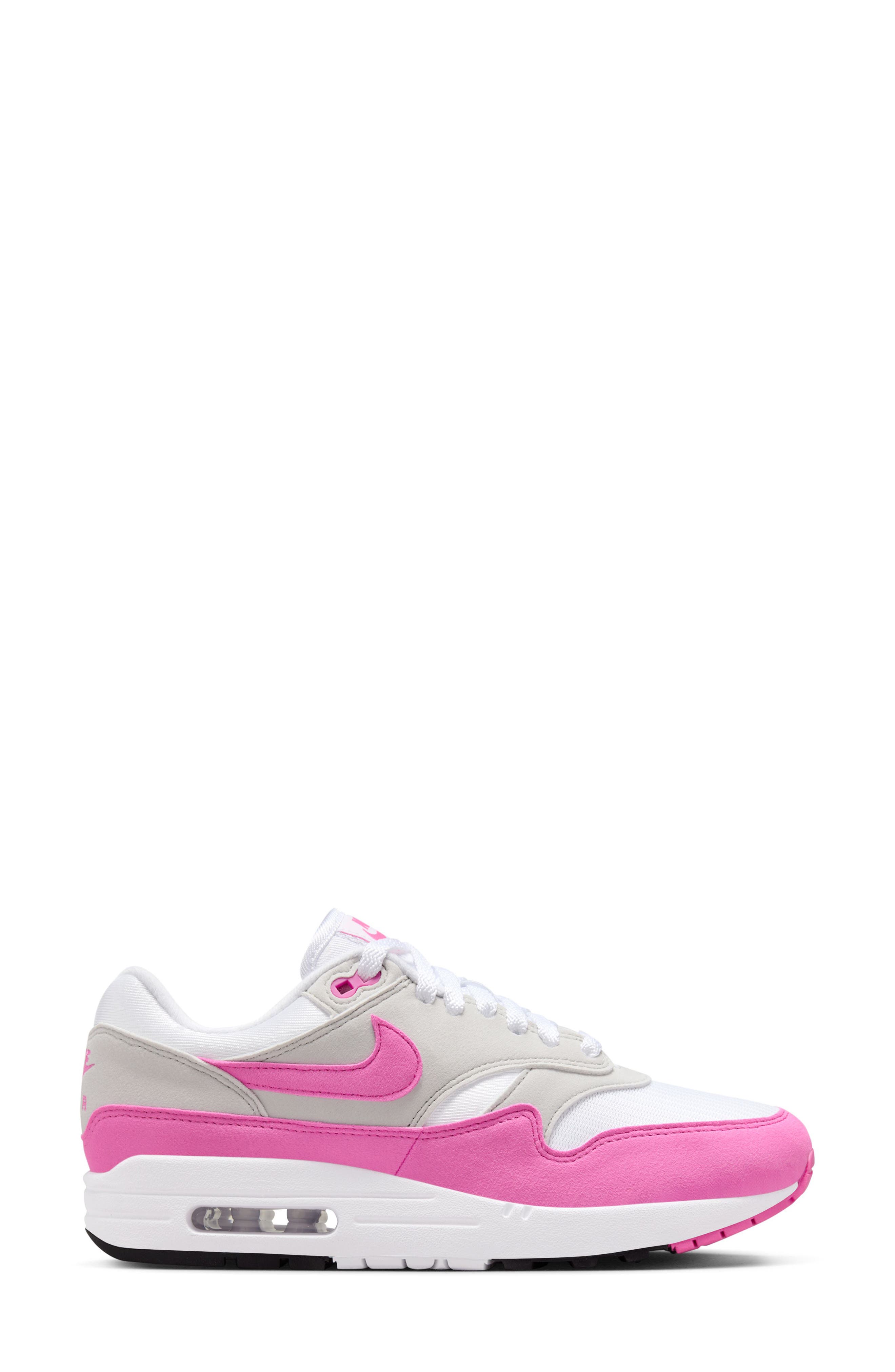 Air Max 1 '87 Sneaker, Alternate, color, WHITE/ PINK/ GREY/ BLACK