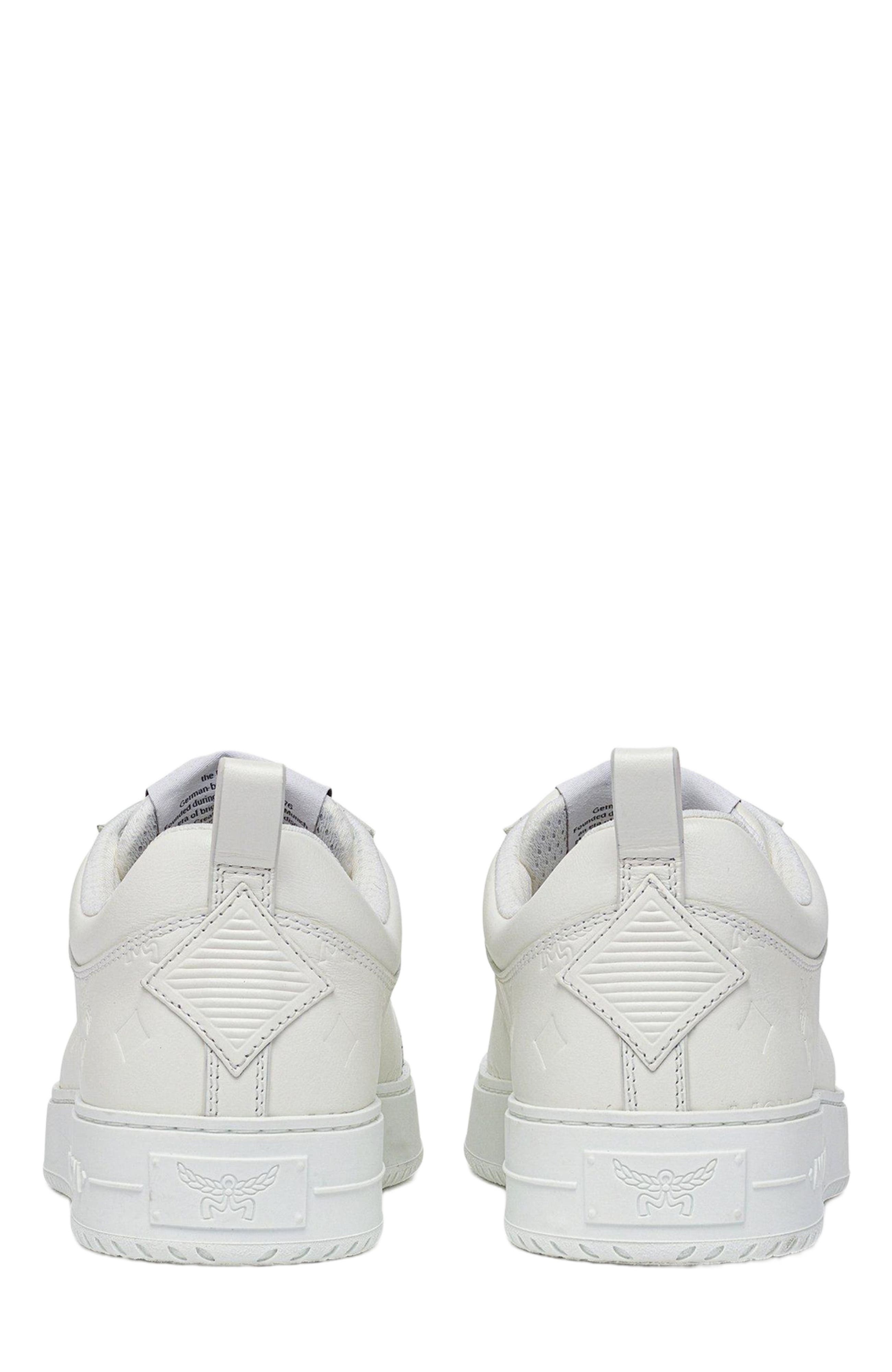 Neo Terrain Lo Sneakers in Monogram Leather, Alternate, color, Egret