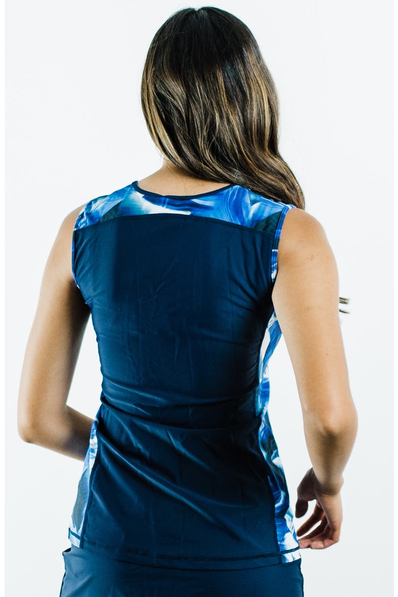Loose Fit Maya Swim Top, Alternate, color, Navy Wave/Navy