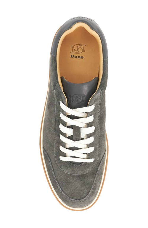Dune London Tony Suede Low Top Sneaker In Gray