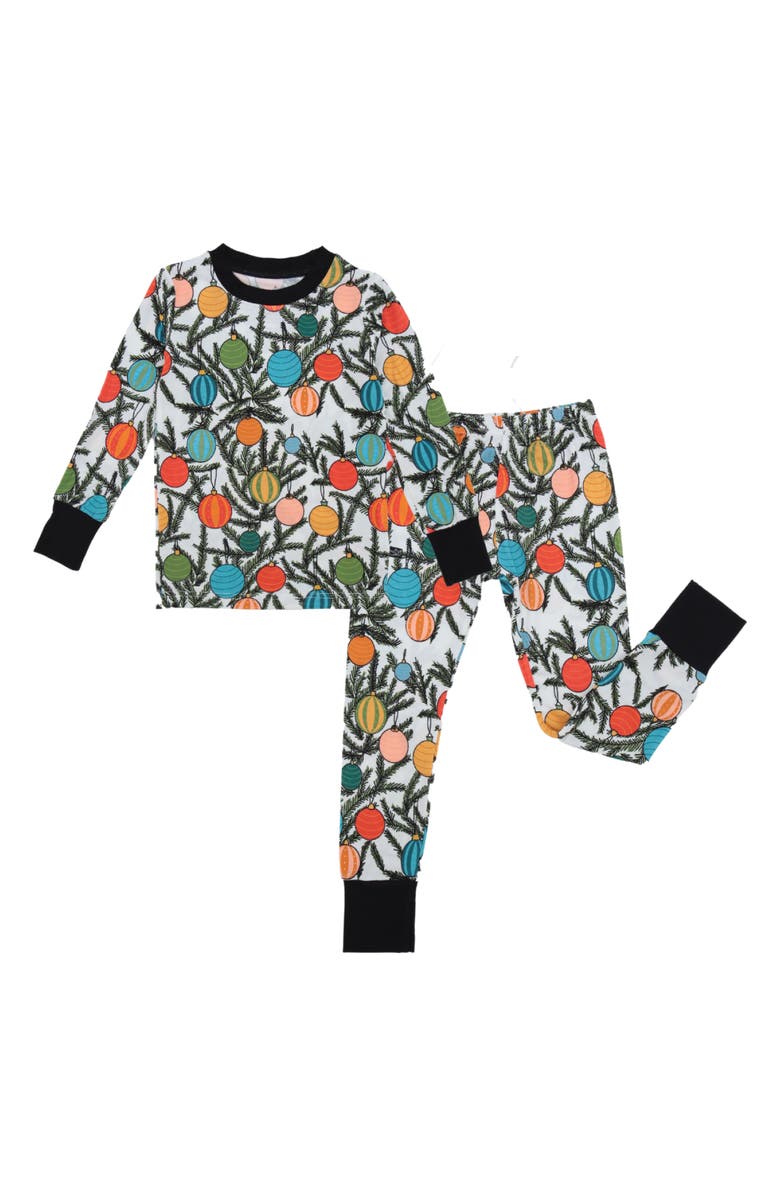 Peregrine Kidswear Bulbs & Branches Fitted Two-Piece Pajamas, Main, color,