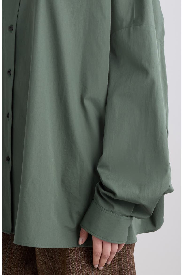 Casia Double Twist Cotton Poplin Shirt, Alternate, color, GREEN