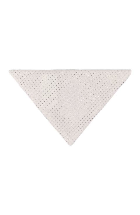 Rhinestone wool triangle scarf