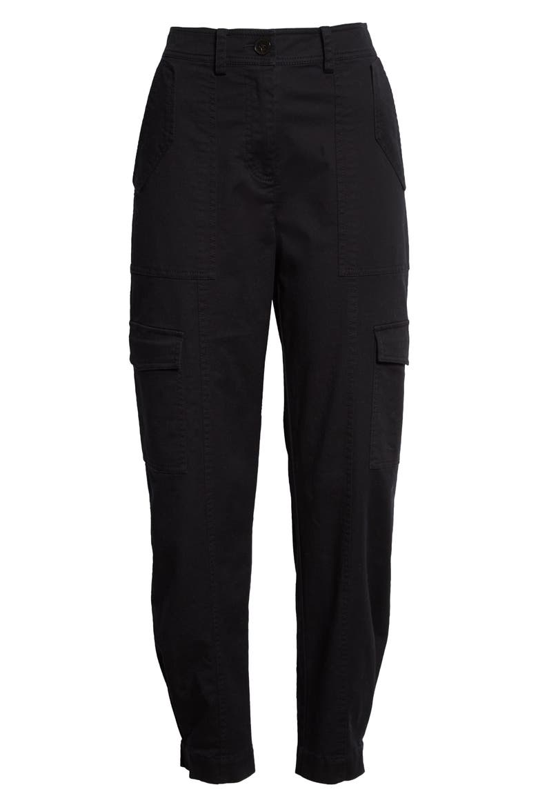 Elian Cotton Blend Utility Pants, Alternate, color, BLACK