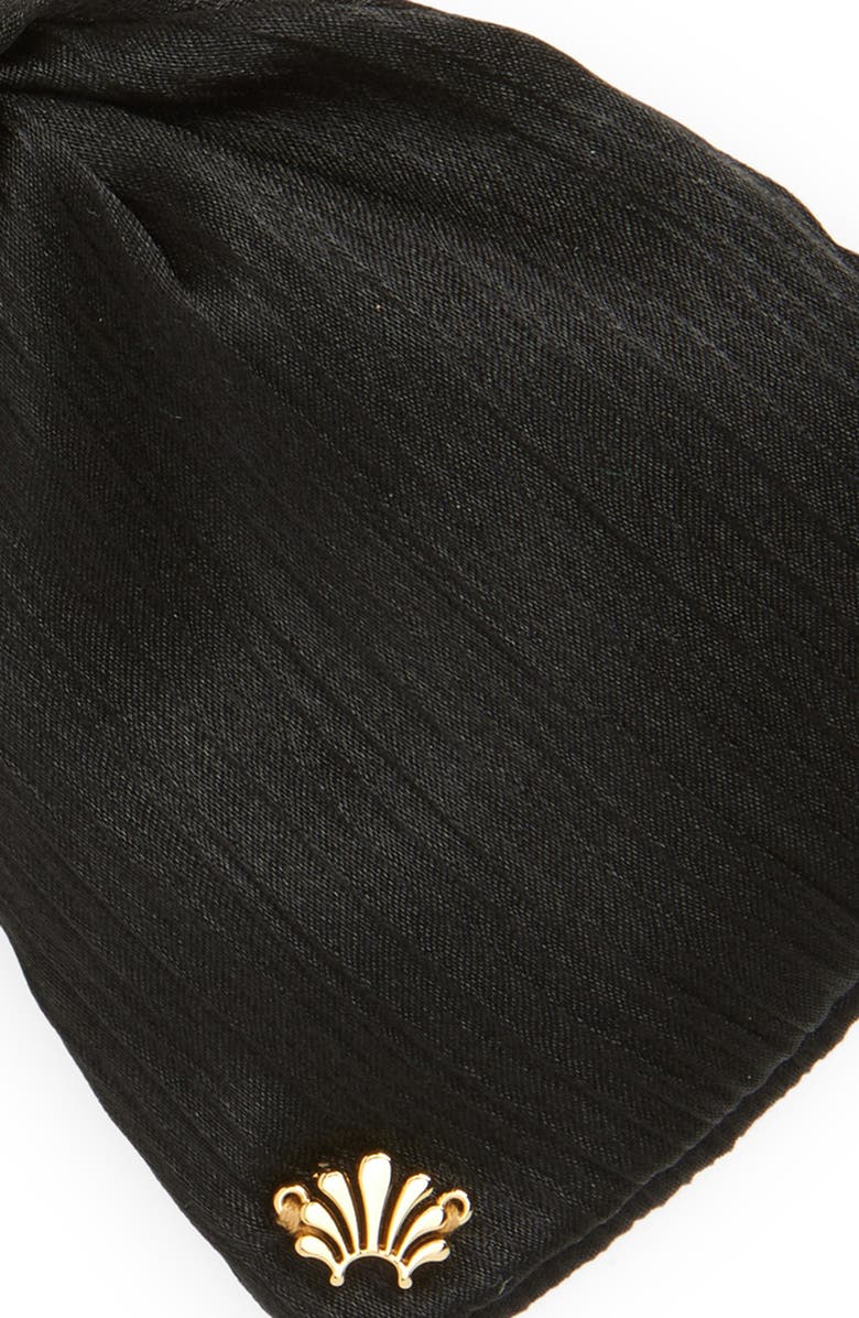 Lele Sadoughi Paloma Bow Barrette, Alternate, color, Jet