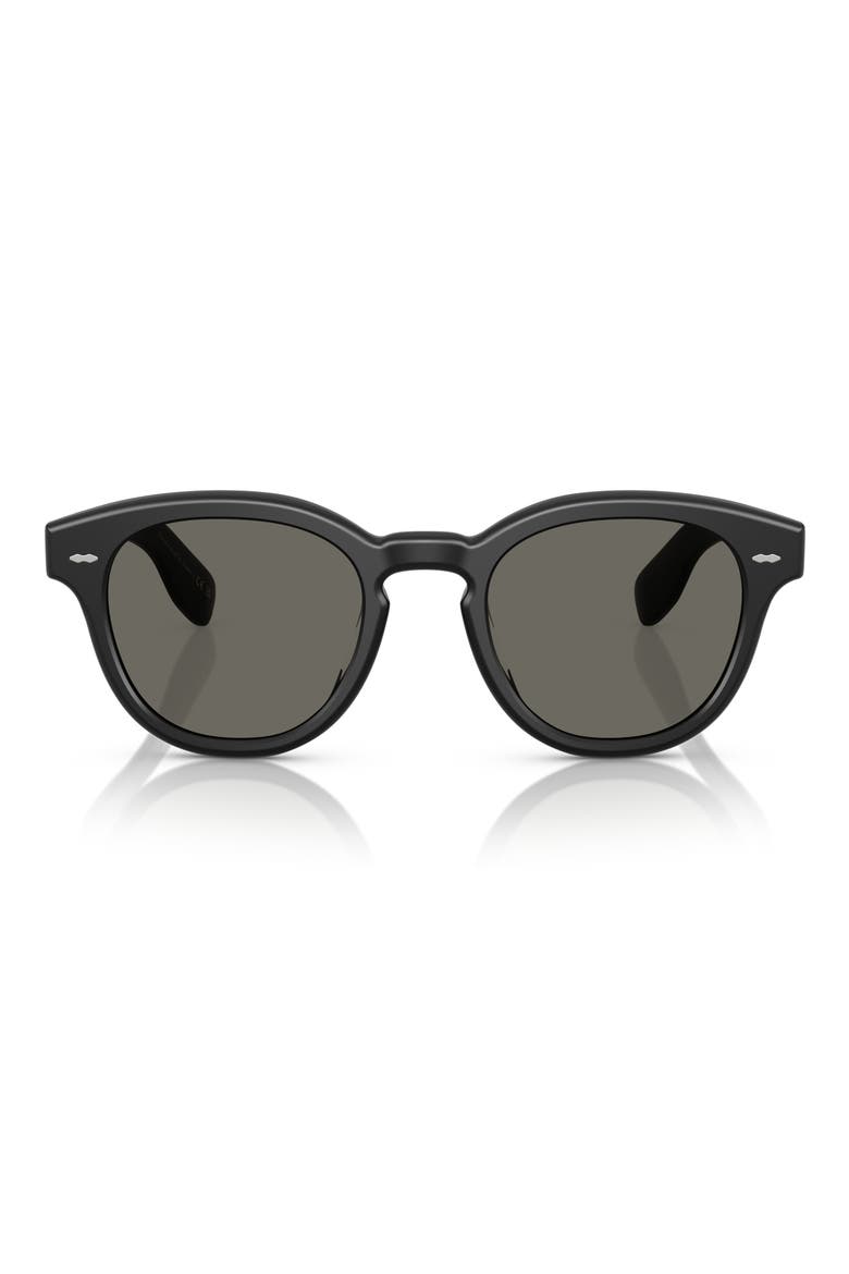 48mm Cary Grant Phantos Sunglasses, Main, color, SEMI-MATTE BLACK / CARBON GREY