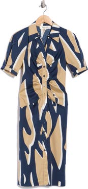 Diane von Furstenberg Sheskita Johnny Collar Shirtdress