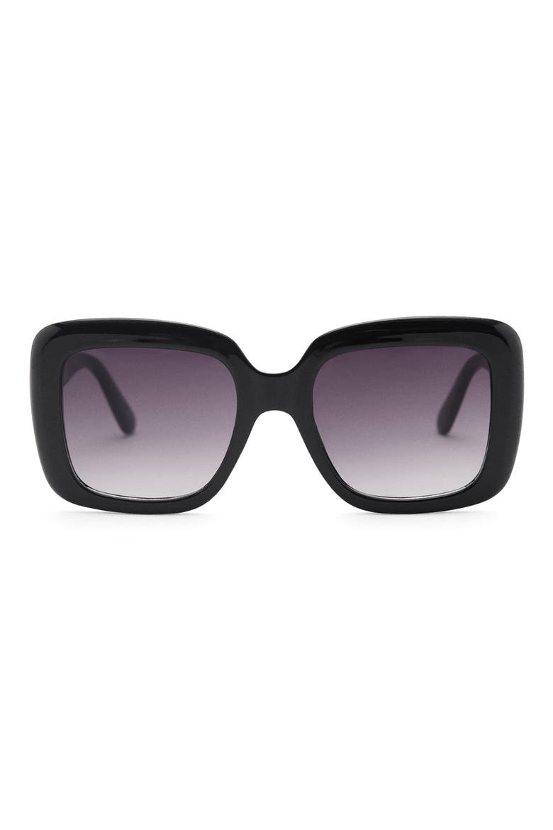 Gradient Square Sunglasses, Main, color, BLACK