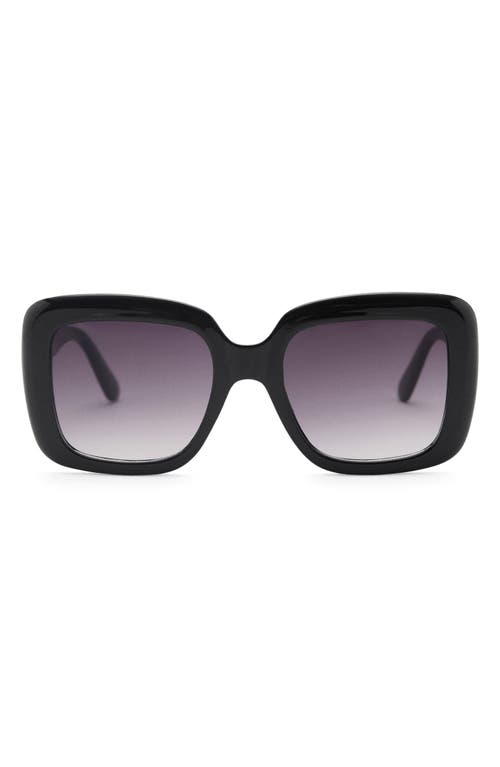Mango Gradient Square Sunglasses In Black