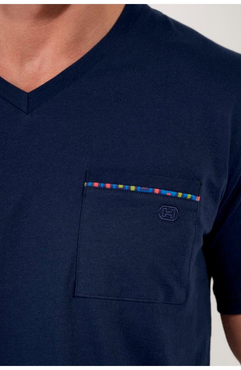 HOM Bellagio Short Pajama Set, Alternate, color, Navy Print