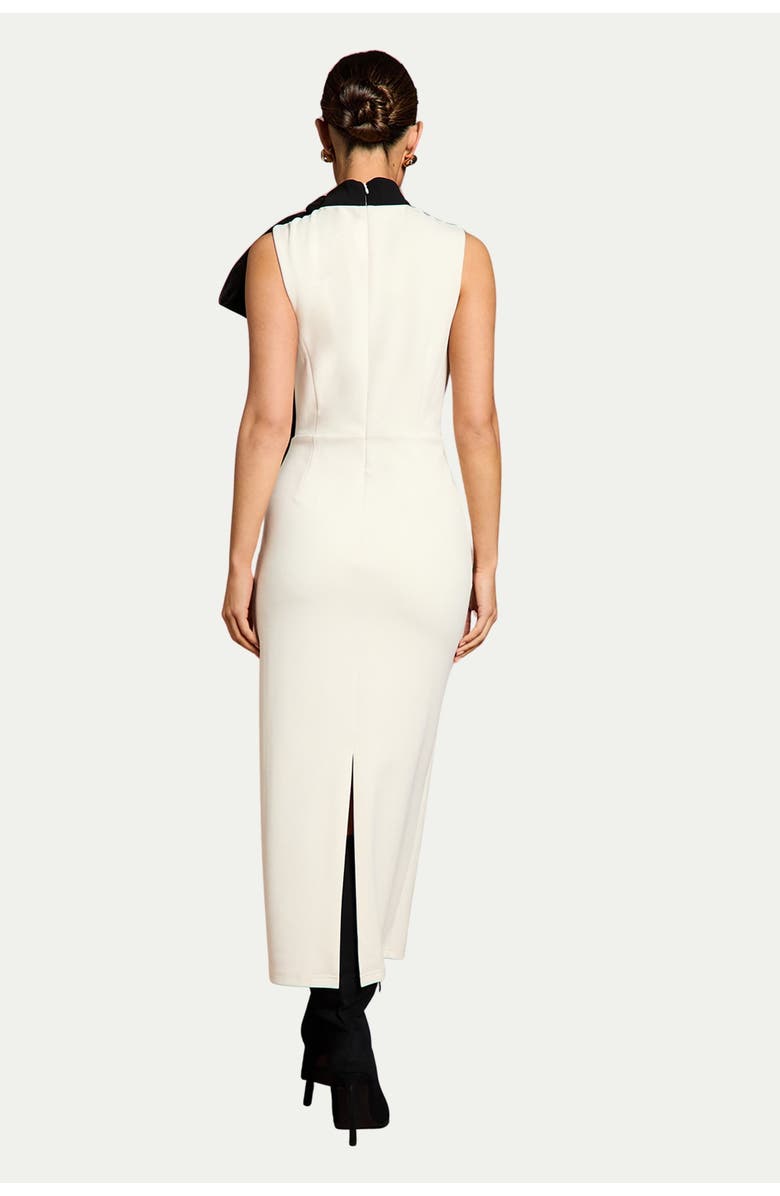 Coast Organza Pussybow Column Midi Dress, Alternate, color, Cream