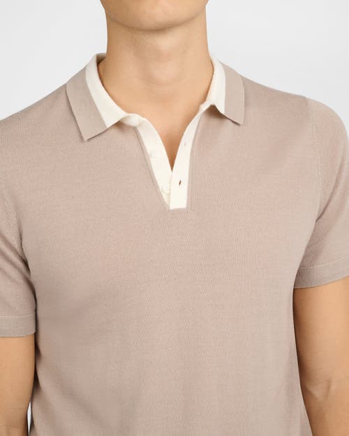 Onia Extra Fine Merino Wool Polo In Brown