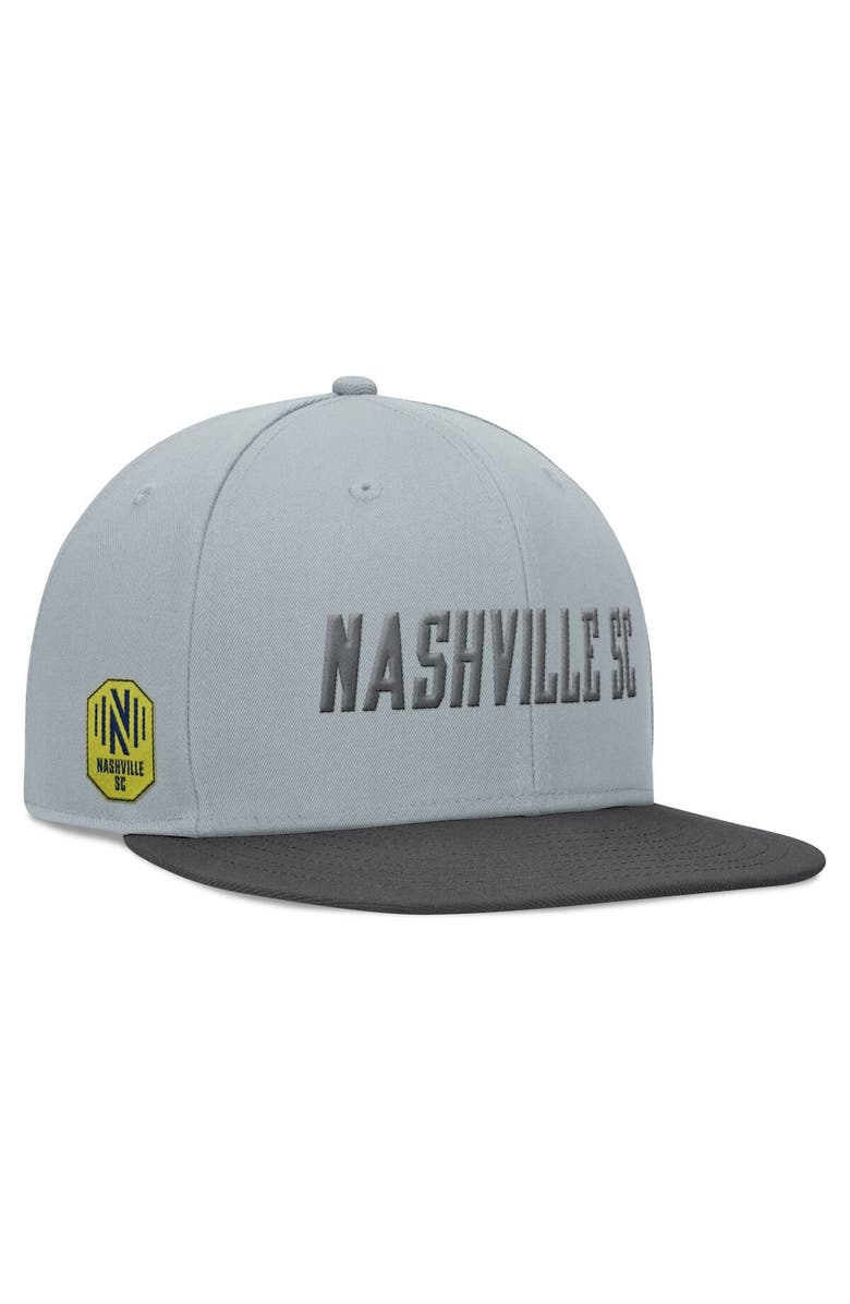 FANATICS Men's Fanatics Branded Gray Nashville SC Smoke Snapback Hat, Main, color, Gray