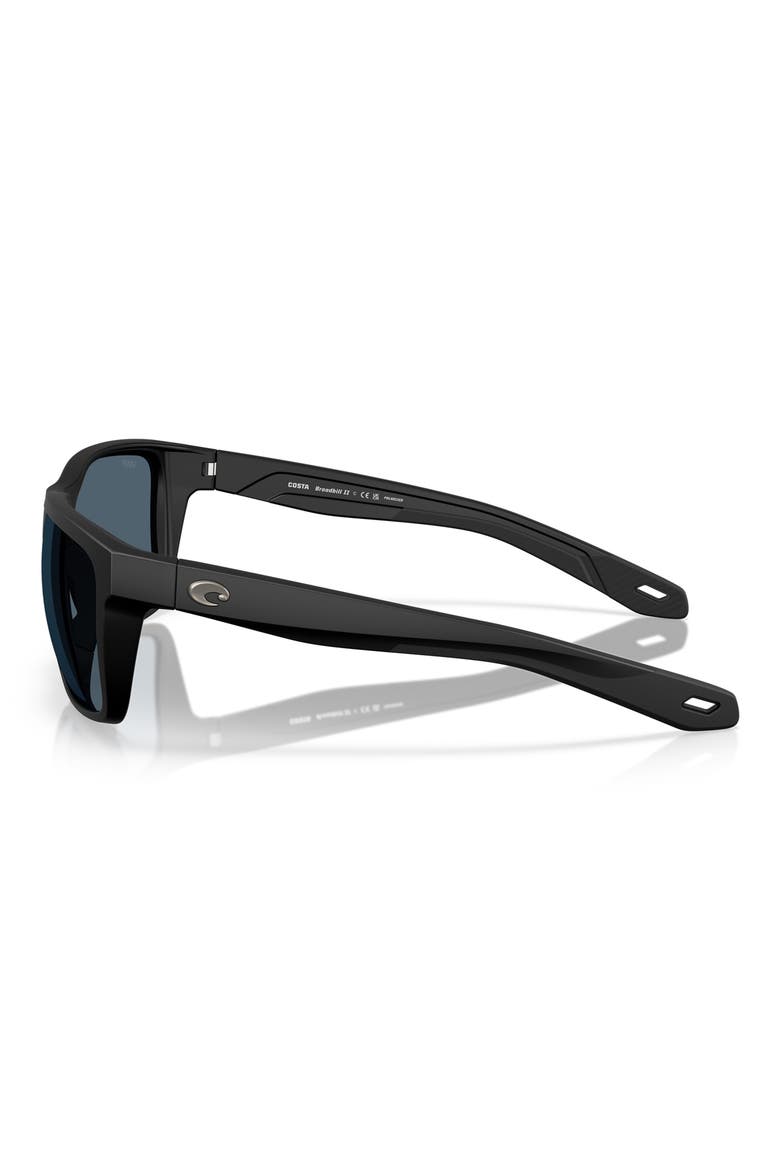 Broadbill II 58mm Polarized Rectangular Sunglasses, Alternate, color, MATTE BLACK/ GRAY 580P
