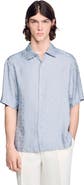 SANDRO Square Cross loose-fit shirt