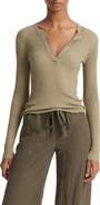 Vince Rib Cashmere & Silk Henley