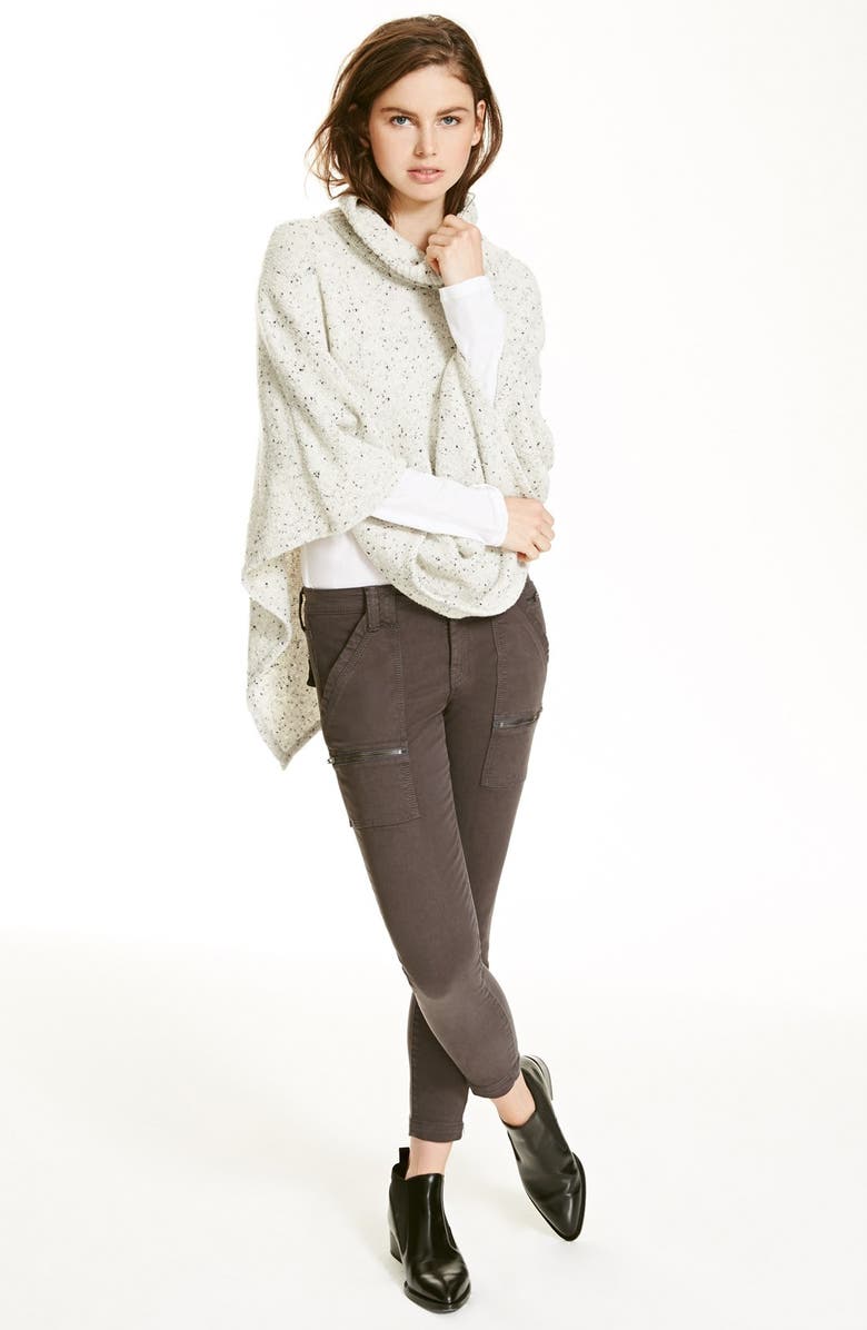 Joie Haesel C Nep Wool Blend Poncho Sweater, Alternate, color, 