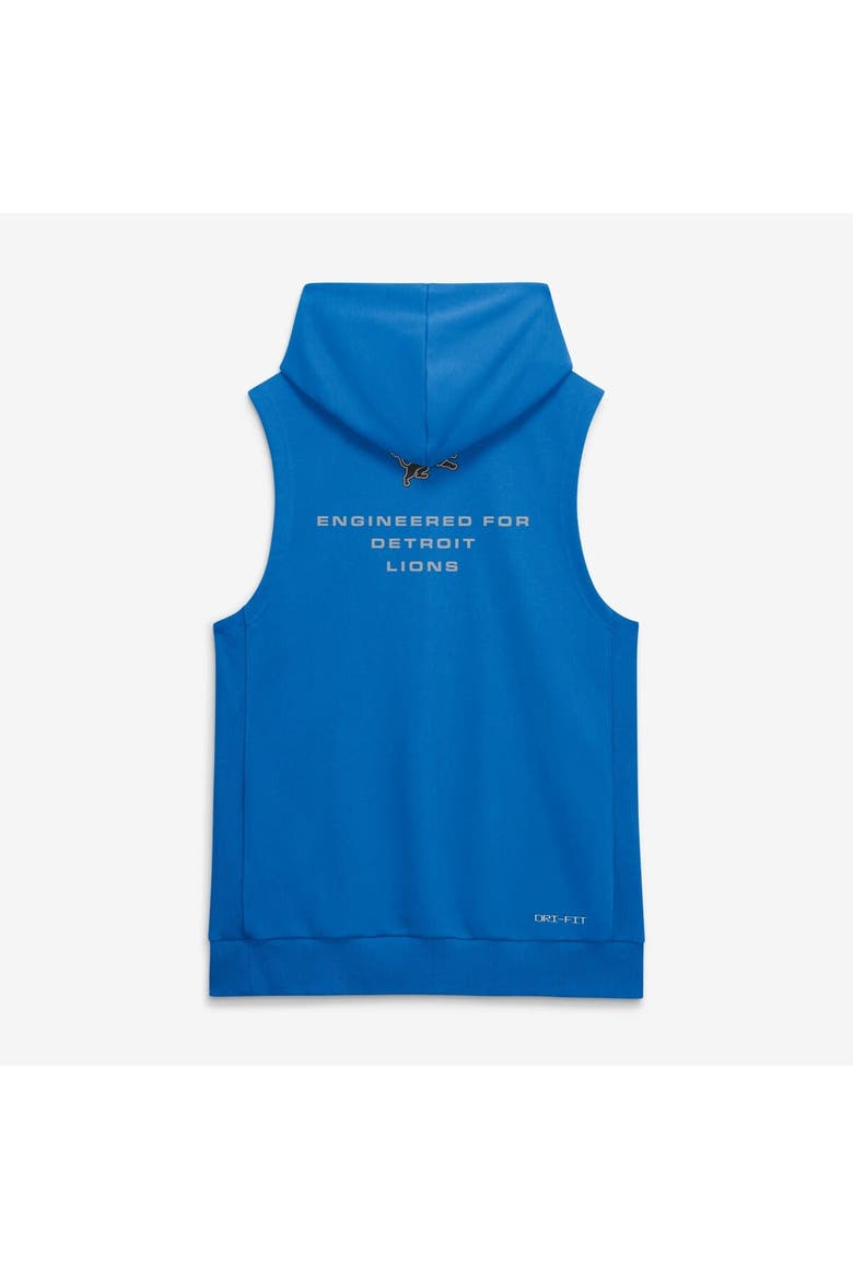 Men's Nike Blue Detroit Lions Sideline Standard Issue Dri-FIT Sleeveless Hoodie, Alternate, color, Blue