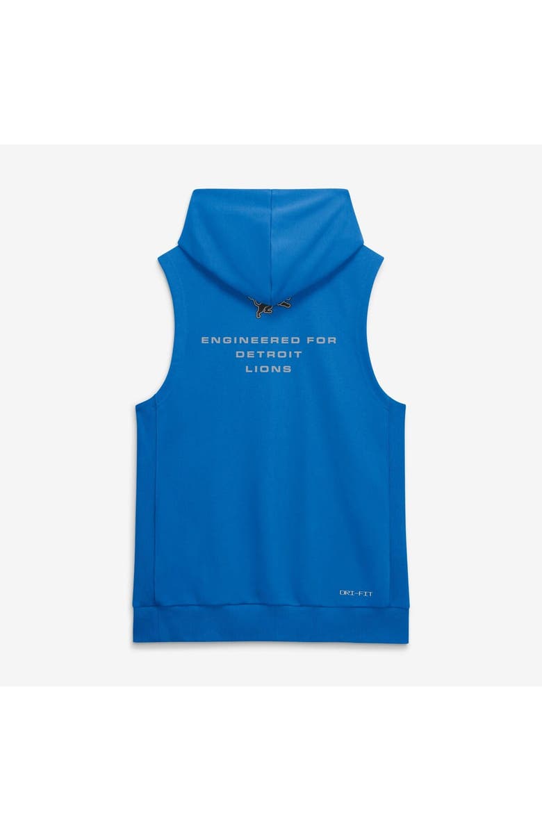 Nike Men's Nike Blue Detroit Lions Sideline Standard Issue Dri-FIT Sleeveless Hoodie, Alternate, color, Blue