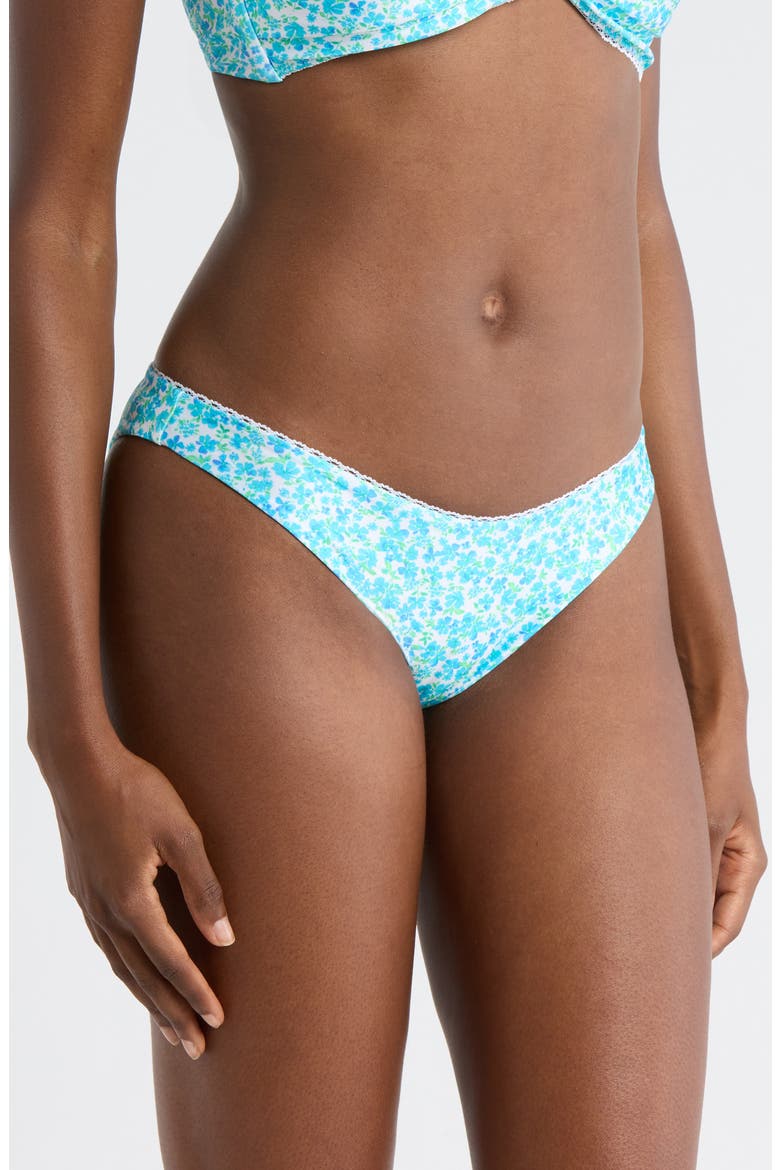 Decorative High Cut Bikini Bottoms, Alternate, color, OCEAN AURA