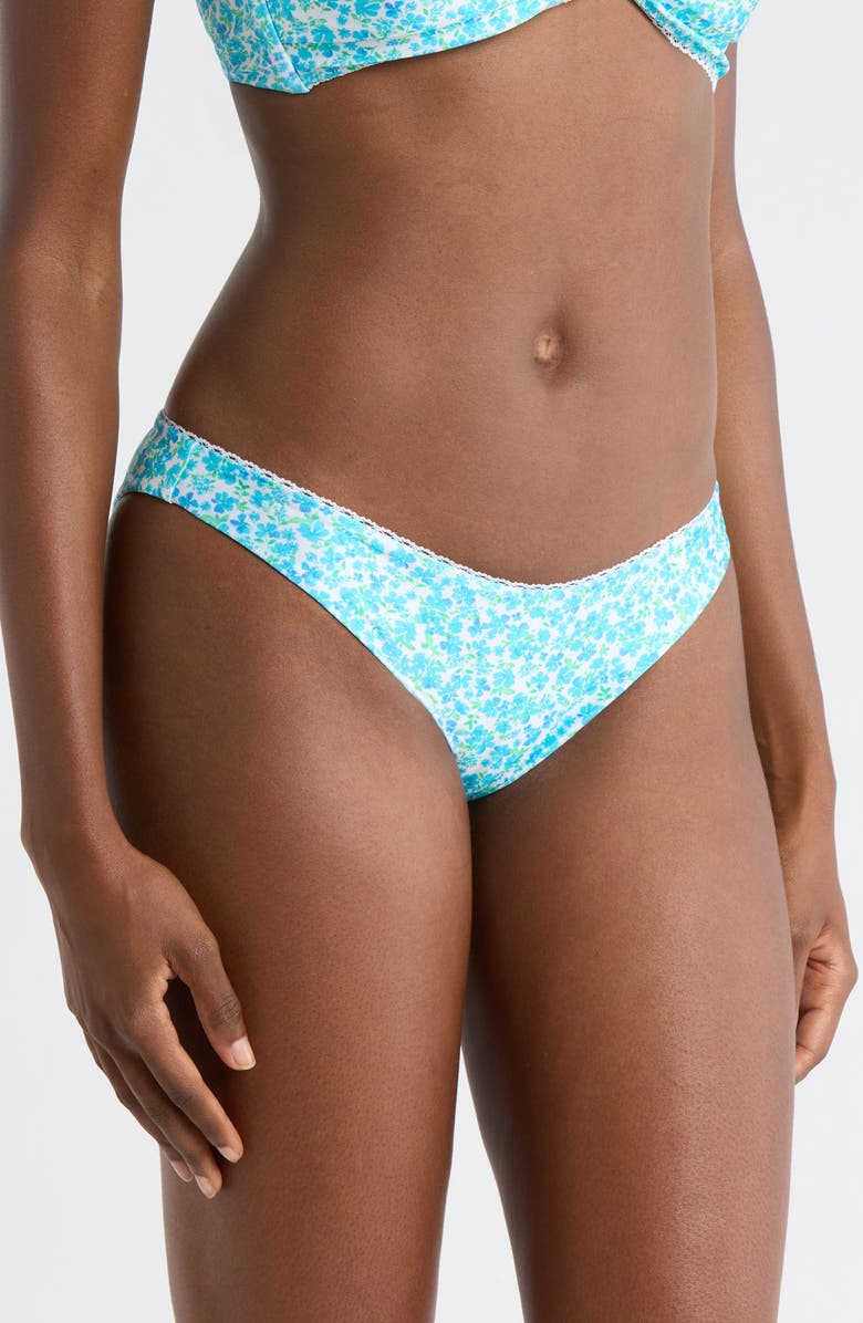 Kulani Kinis Decorative High Cut Bikini Bottoms, Alternate, color, Ocean Aura
