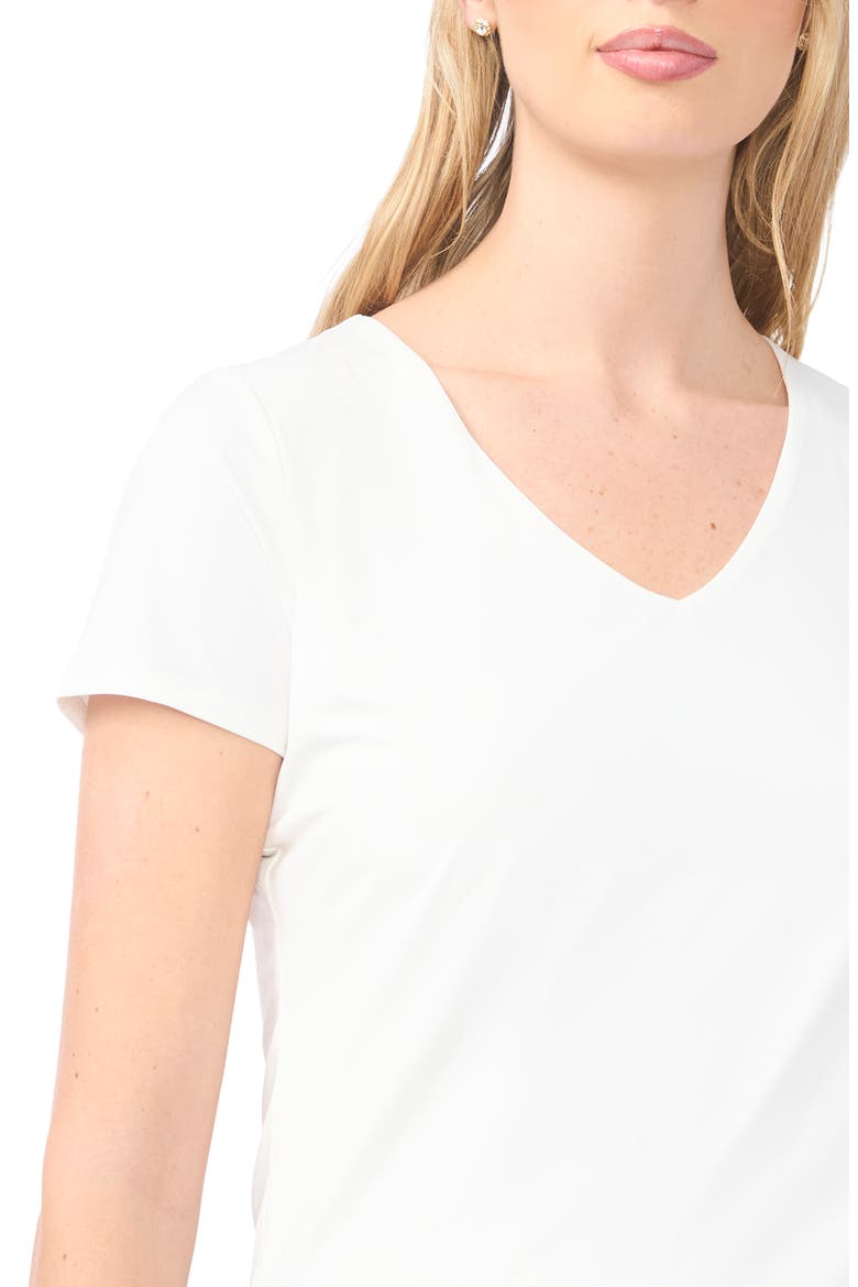 V-Neck Compression T-Shirt, Alternate, color, NEW IVORY